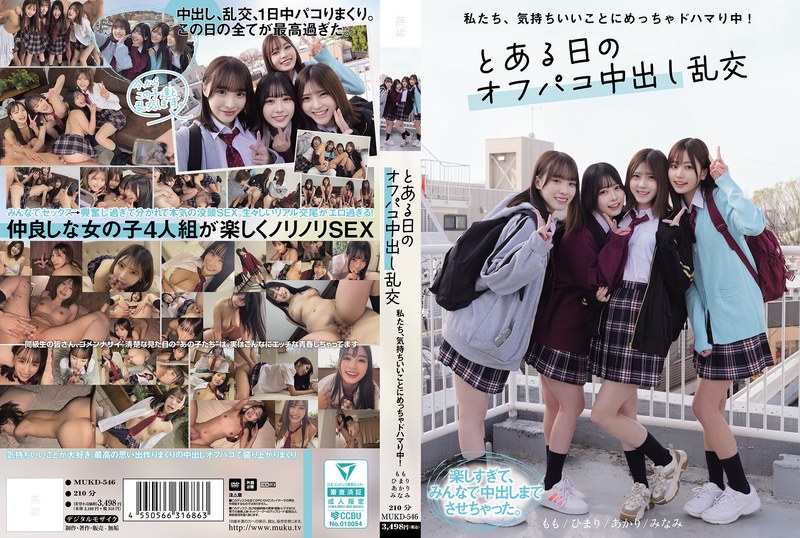 私たち、気持ちいいことにめっちゃドハマり中! とある日のオフパコ中出し乱交mukd00546